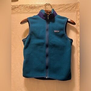 Patagonia Teal and Navy Fleece Vest